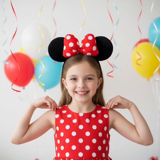 Minnie Mouse Polka Dot Headband Disney-themed Cosplay Headwear