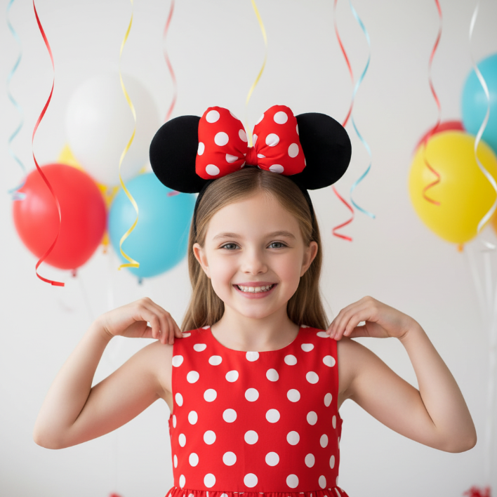 Minnie Mouse Polka Dot Headband Disney-themed Cosplay Headwear