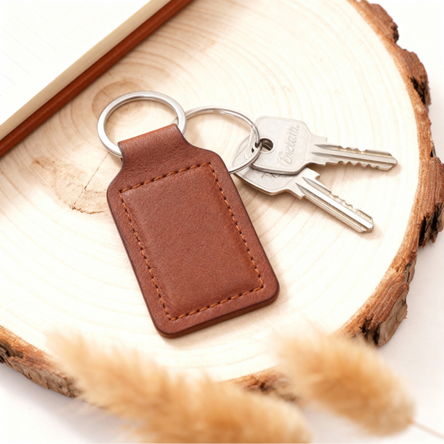 Leather Keychain Card Holder Multi-color Leather Keychain