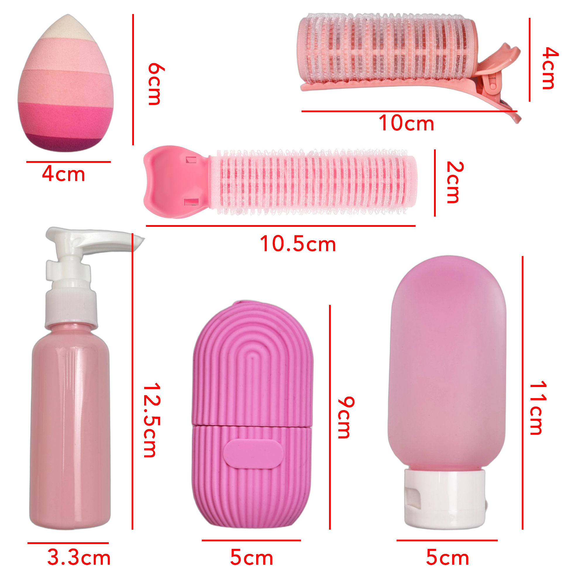 Set of 6 Travel Size Beauty Accessories