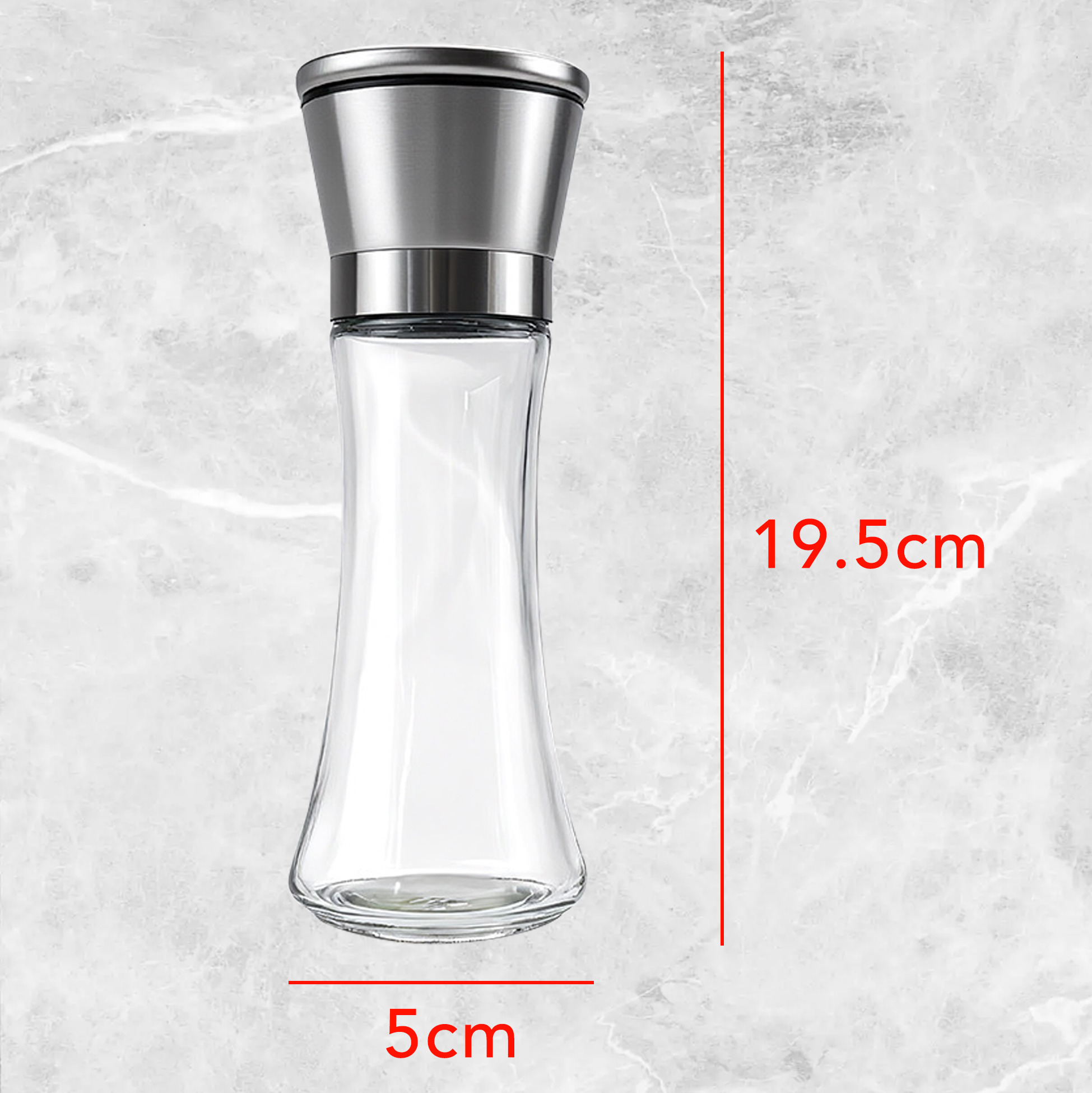 Glass Pepper Grinder Clear Glass Spice Grinder