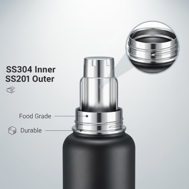 Large-capacity Stainless Steel Water Jug Portable Handle Insulated Bottle