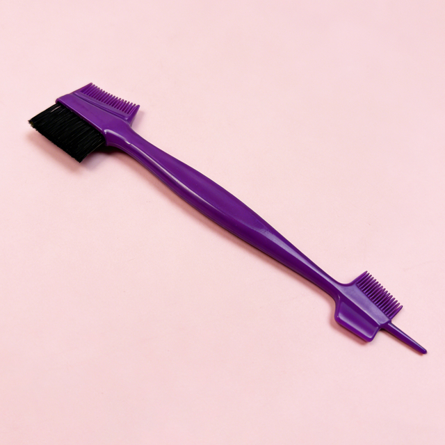 Purple Dual-Ended Edge Control Brush