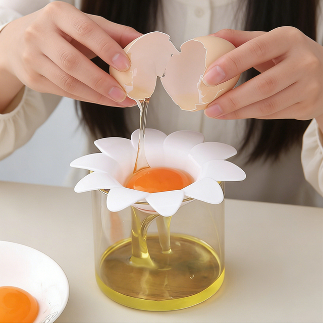 Flower-shaped Egg Yolk Separator