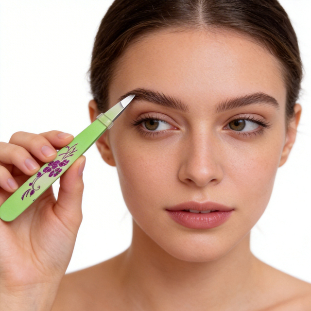 Floral Print Slant Tweezer