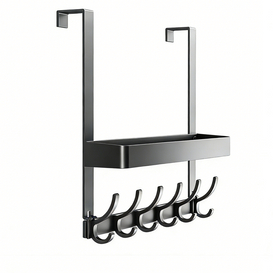 Over The Door Hooks with Storage Shelf