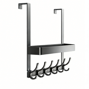 Over The Door Hooks with Storage Shelf