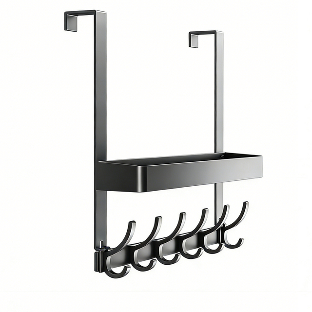 Over The Door Hooks with Storage Shelf
