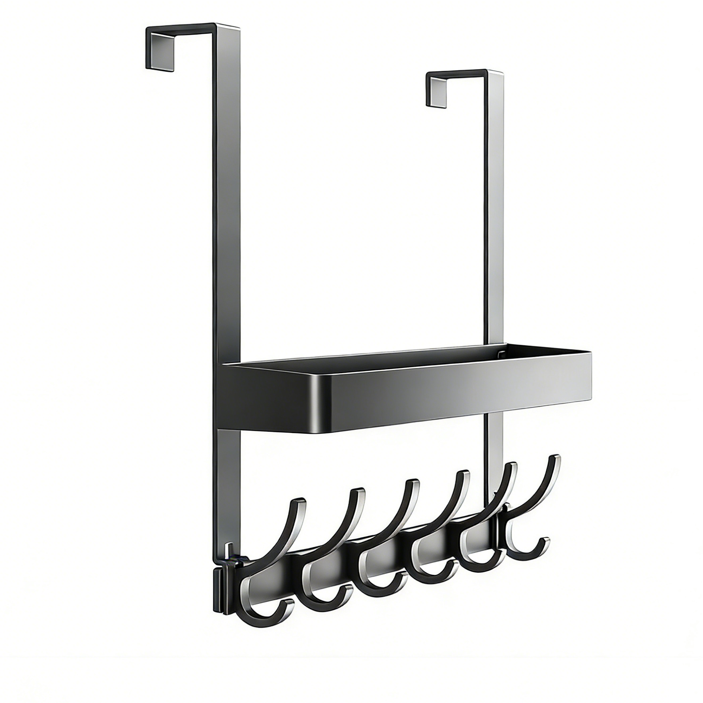Over The Door Hooks with Storage Shelf