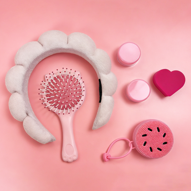 Set of 6 Pink Theme Beauty Accessory Set