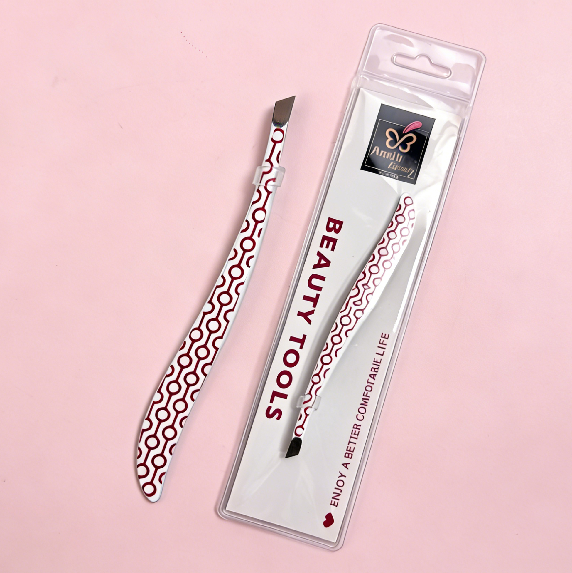 Geometric Pattern Slant Tweezer