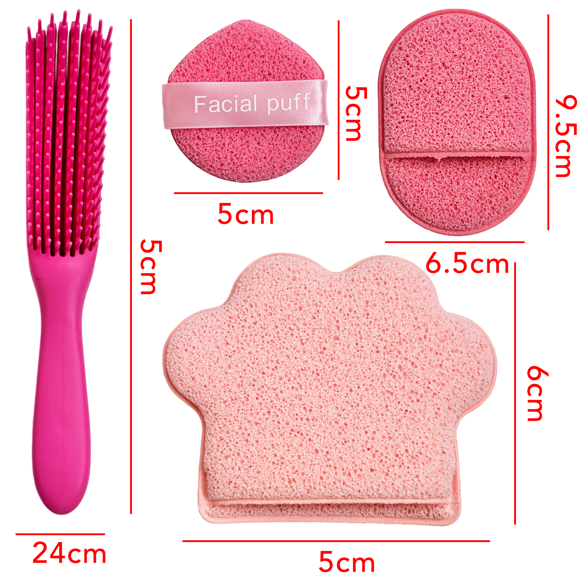 Set of 4 Pink Theme Beauty Accessories