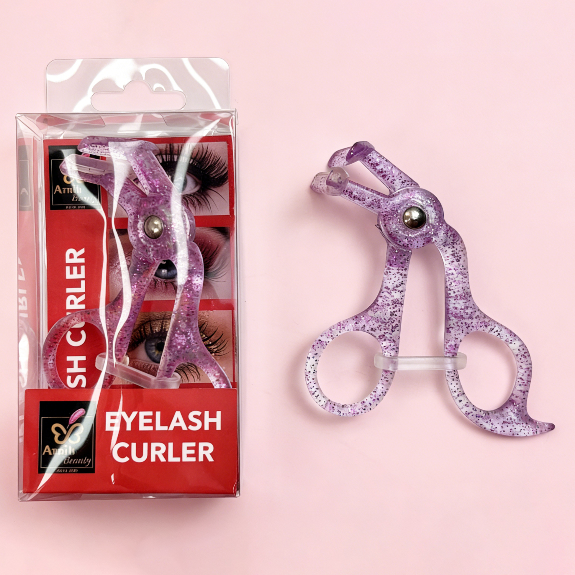 Purple Glitter Plastic Eyelash Curler