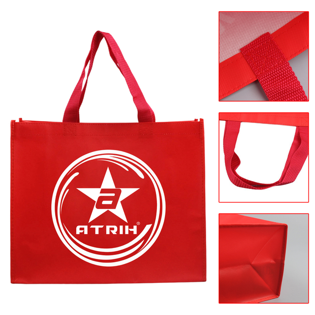 Reusable Red Non-Woven Tote Bag