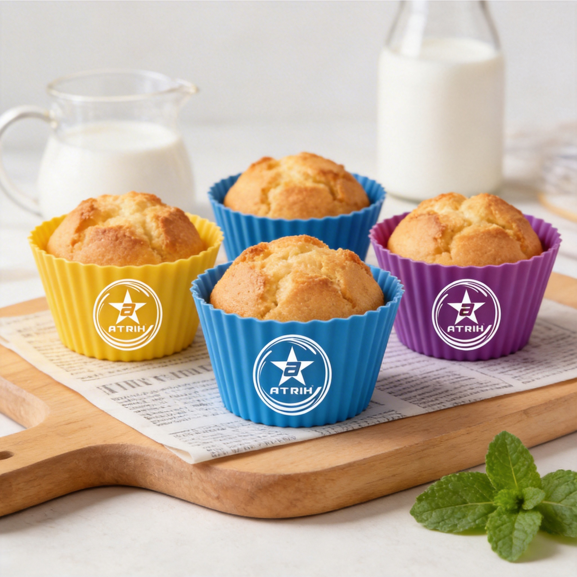 Set of 6 ATRIH Silicone Cupcake Liners