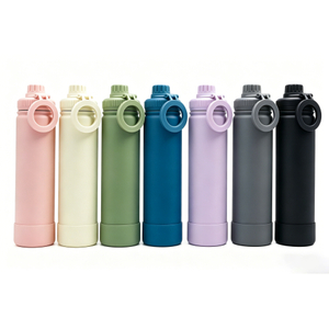 750ML Insulated Stainless Steel Water Bottle with Magnetic Phone Holder Lid