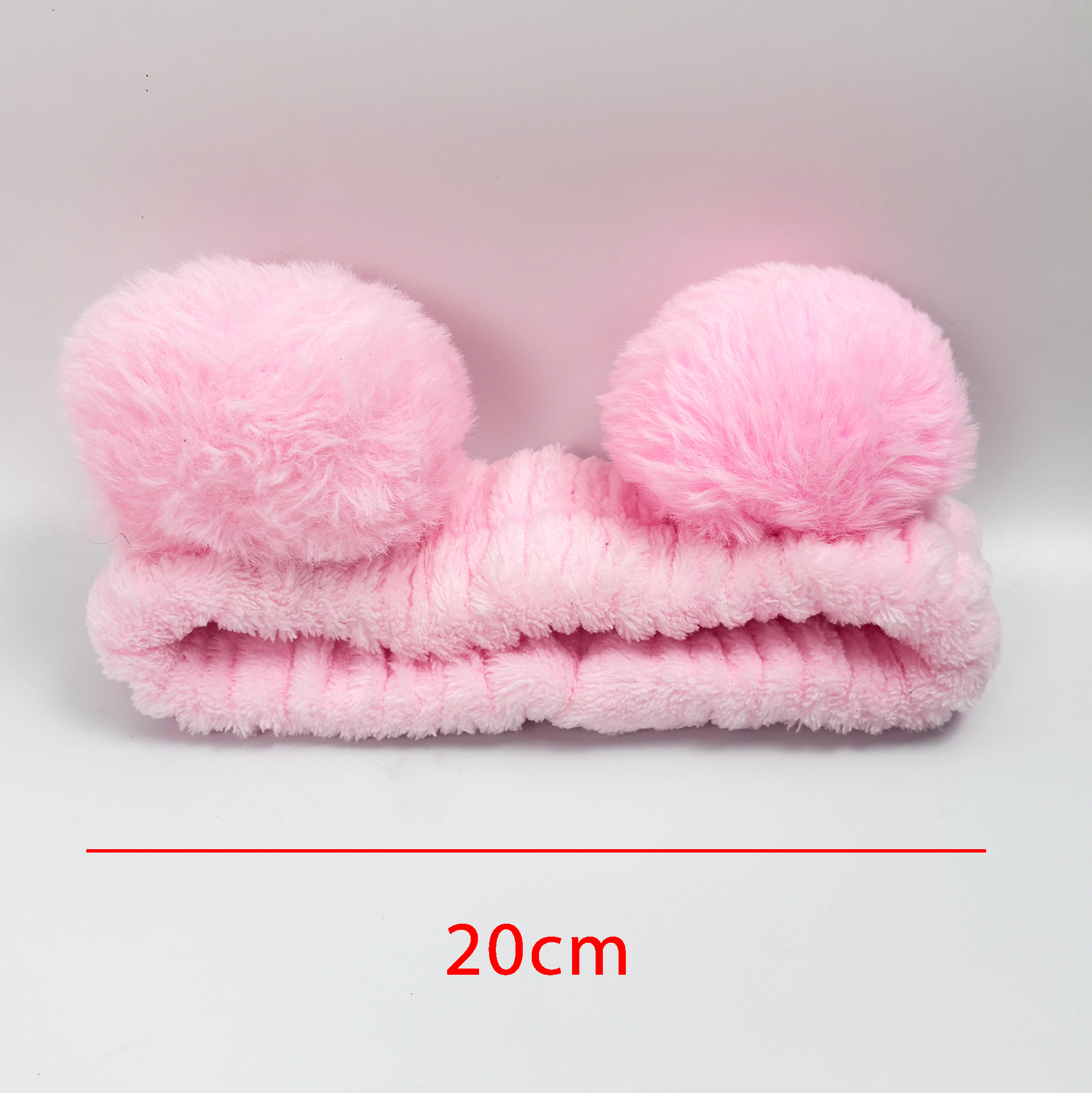 Pink Pom-pom Spa Headband