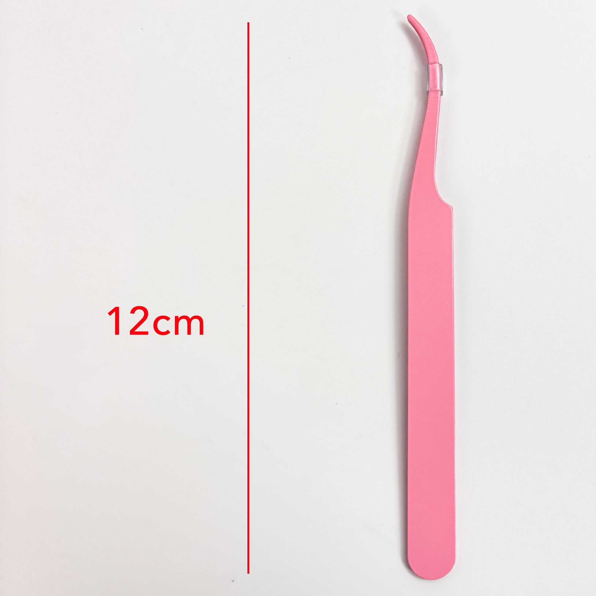 Pink Curved Tip Eyelash Tweezer