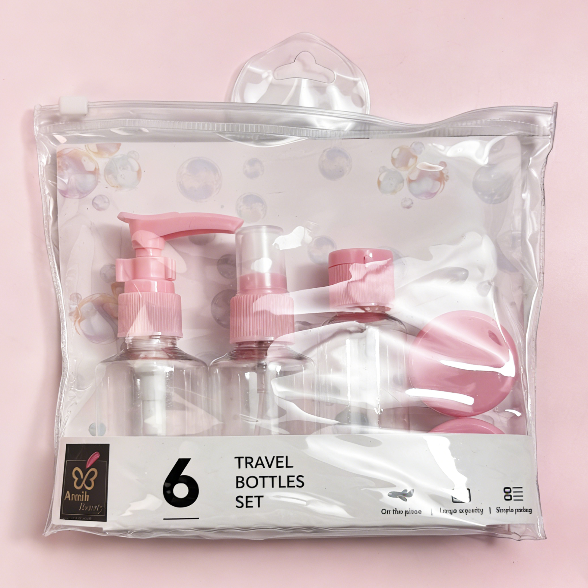 6 PCS Clear Travel Bottles Set