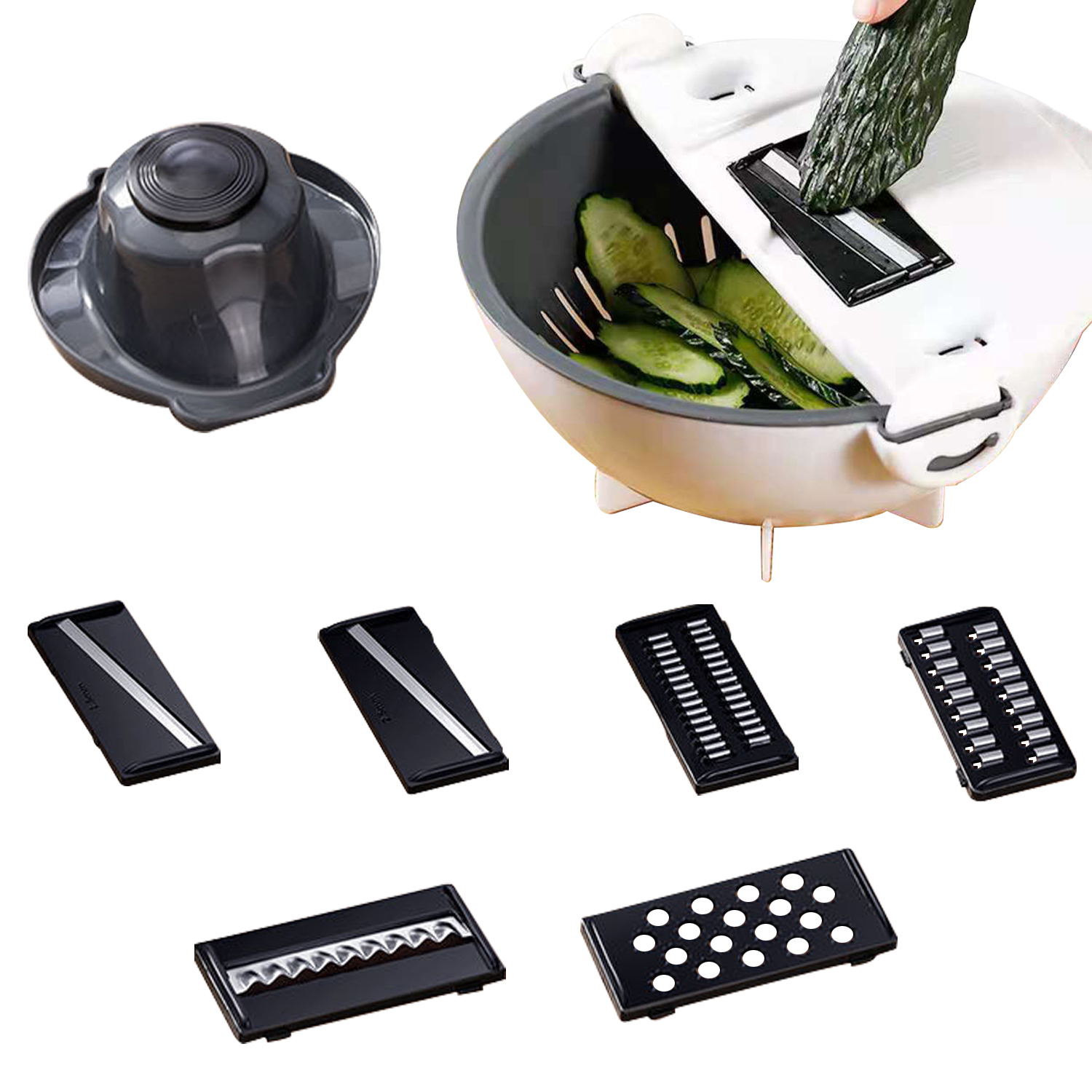 Vegetable Cutter Slicer Multi-functional Drain Basket Vegetable Cutter Slicer Grater Fruit Kitchen & Vegetables Cut Tools