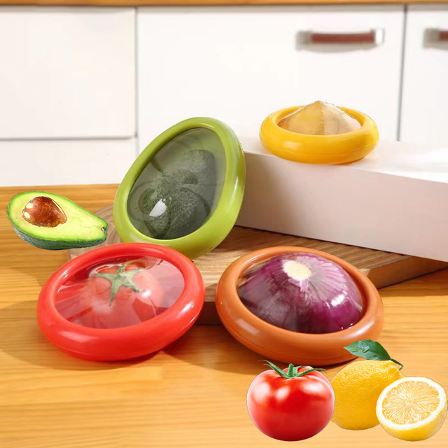 Kitchen Storage Box Fruit Vegetable Crisper Avocado Lemon Tomato Onion Fresh-Keeping For Container