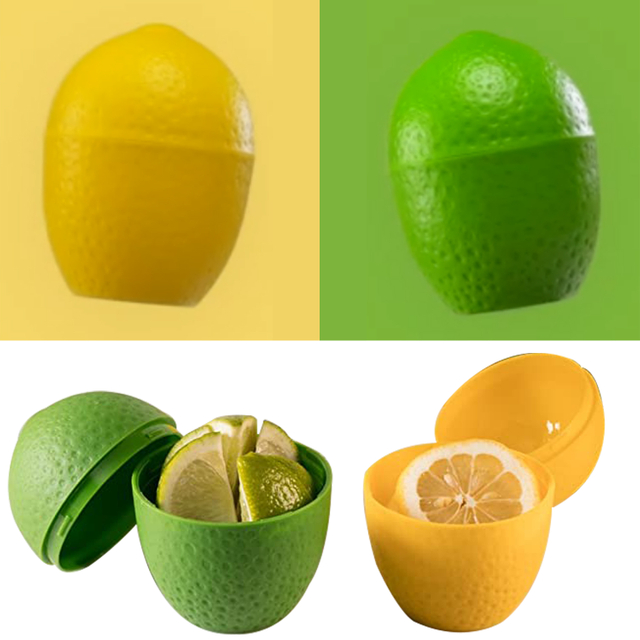 1PC Fresh Orange Storage Box Holder Lemon Lime Saver Plastic Container Case Orange Shaped Moisture-proof Box For Fruit