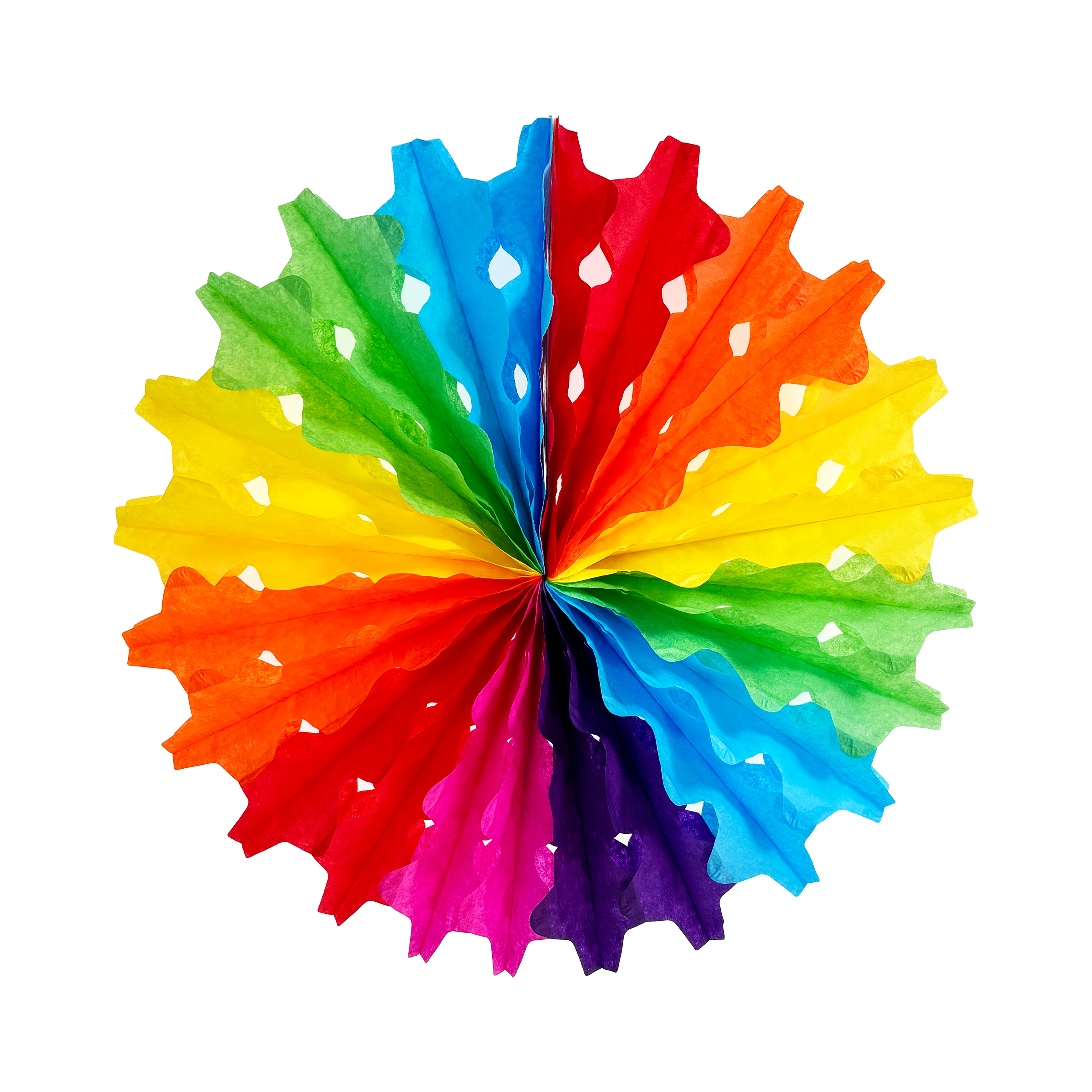 Halloween 3D Colored Flower Paper Fan Decoration