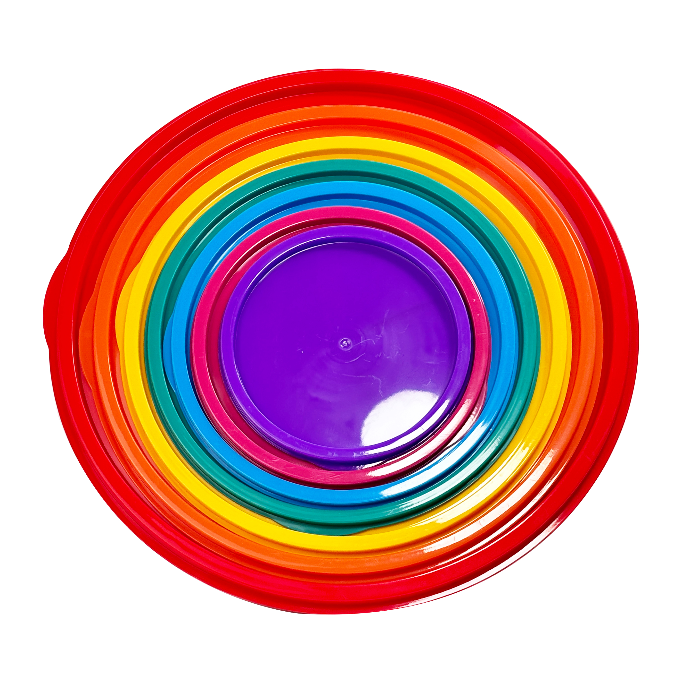 7-Piece Colorful Plastic Mixing Bowls Set