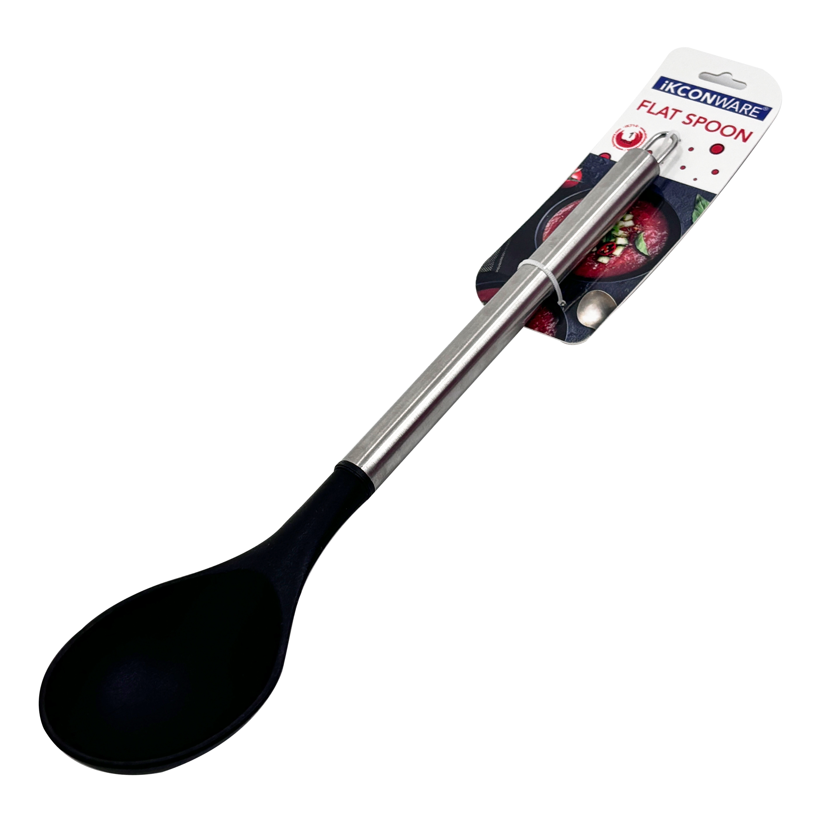 Stainless Steel Handle Silicone Flat Spoon