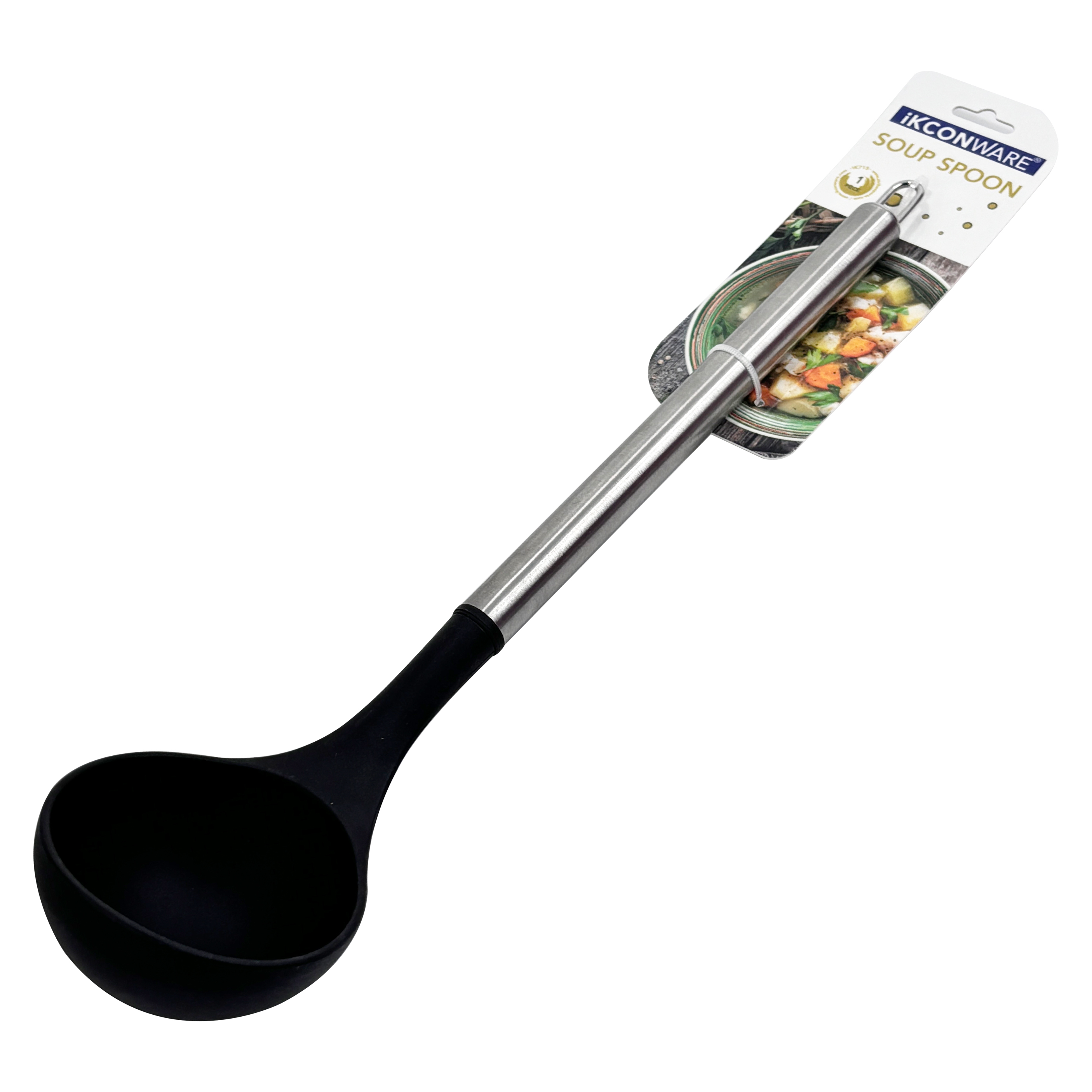 Stainless Steel Handle Silicone Soup Spoon