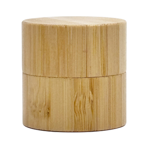 Cylindrical PP Cream Jar with Bamboo Shell