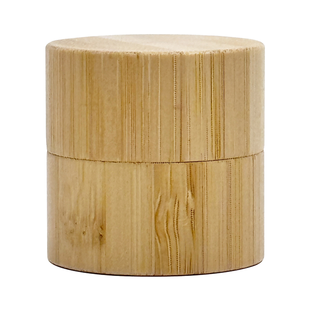 Cylindrical PP Cream Jar with Bamboo Shell
