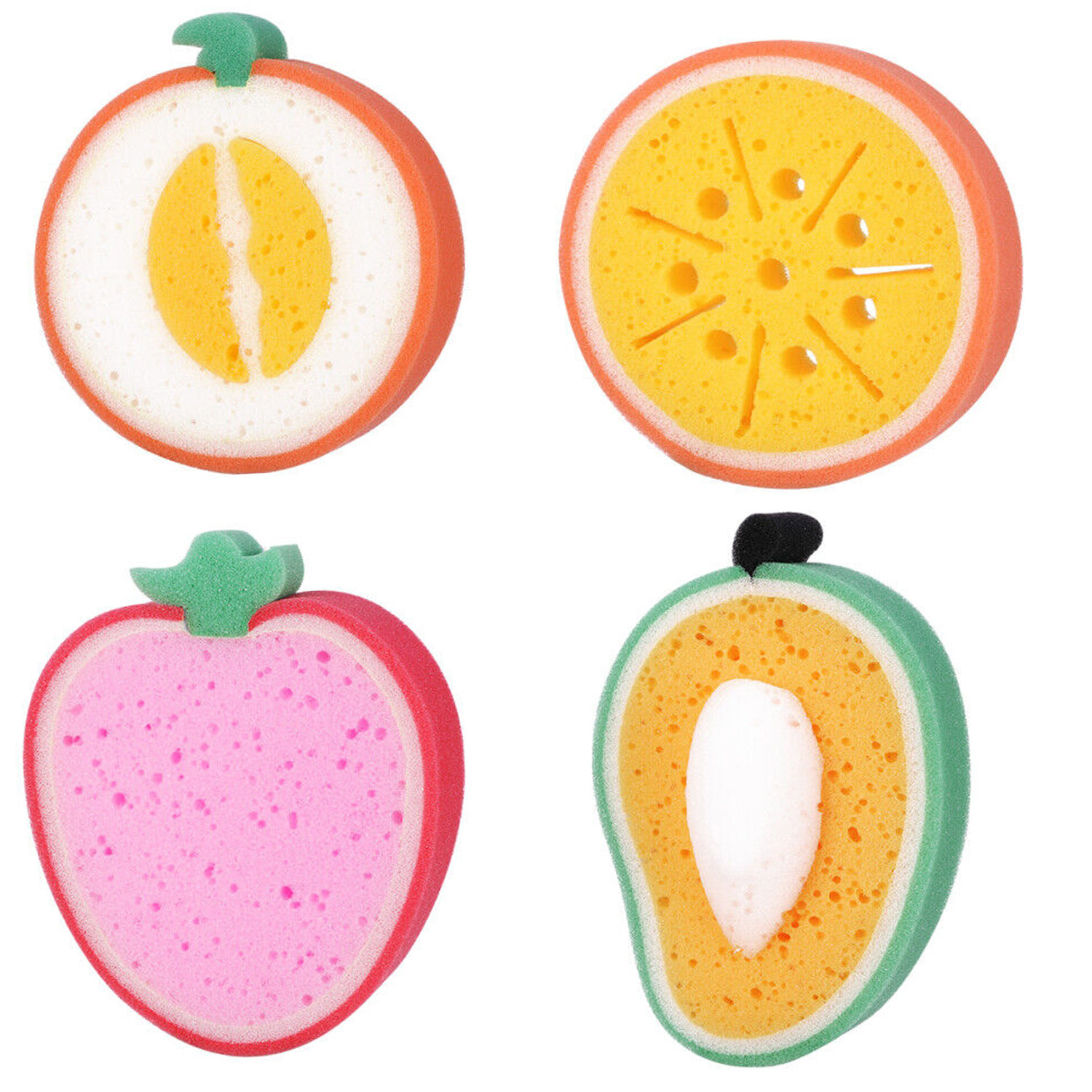 Fruit Shape Dish Cleaning Sponges Cute Thickened Kitchen Sponge Multifunctional Wipe Lightweight Cleaning Dishes