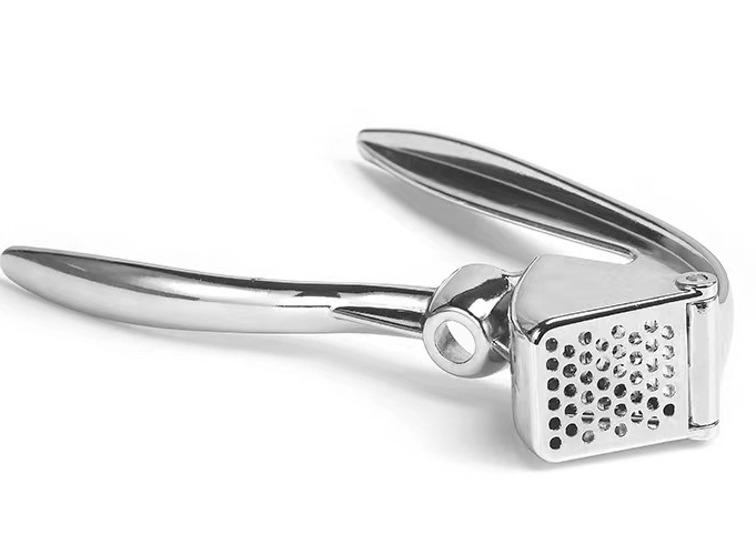 Premium Stainless Steel Garlic Press - Heavy Duty, Rust-Proof, And Dishwasher Safe - Effortlessly Crush Garlic Cloves for Cooking
