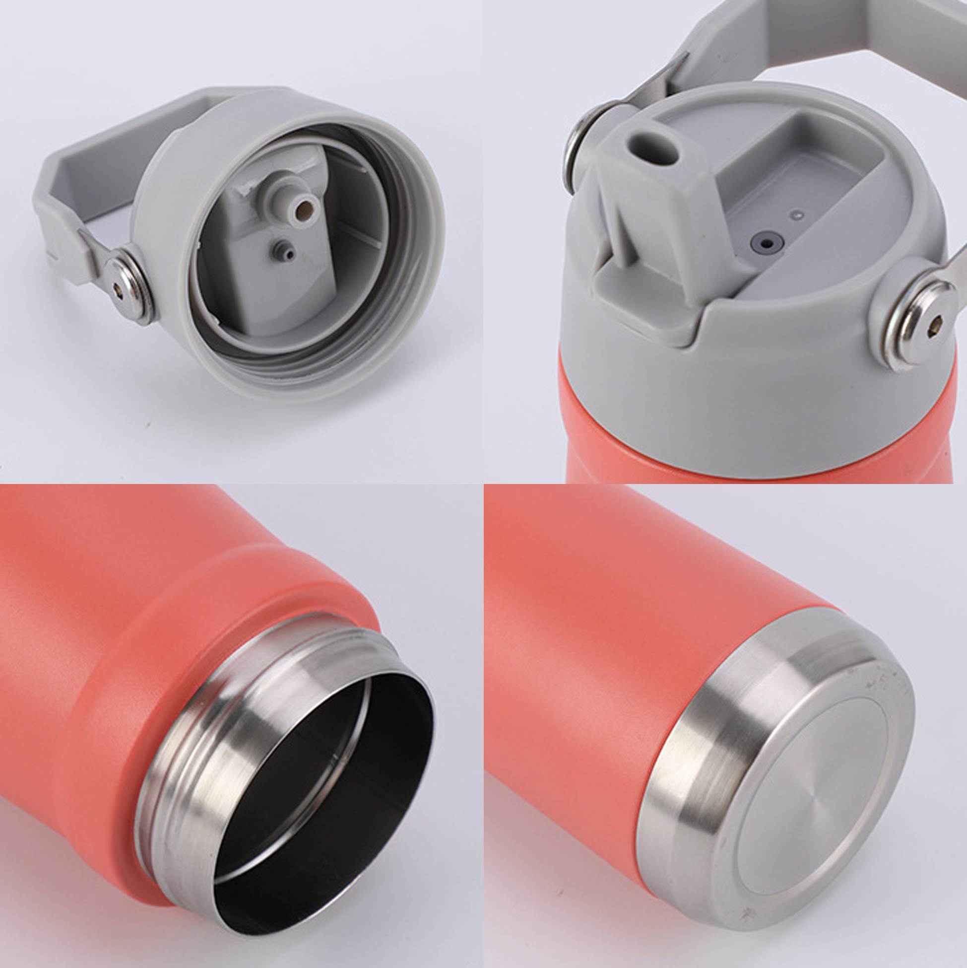 680ML Stainless Steel Vacuum Insulated Water Bottle with Handle & Straw Lid