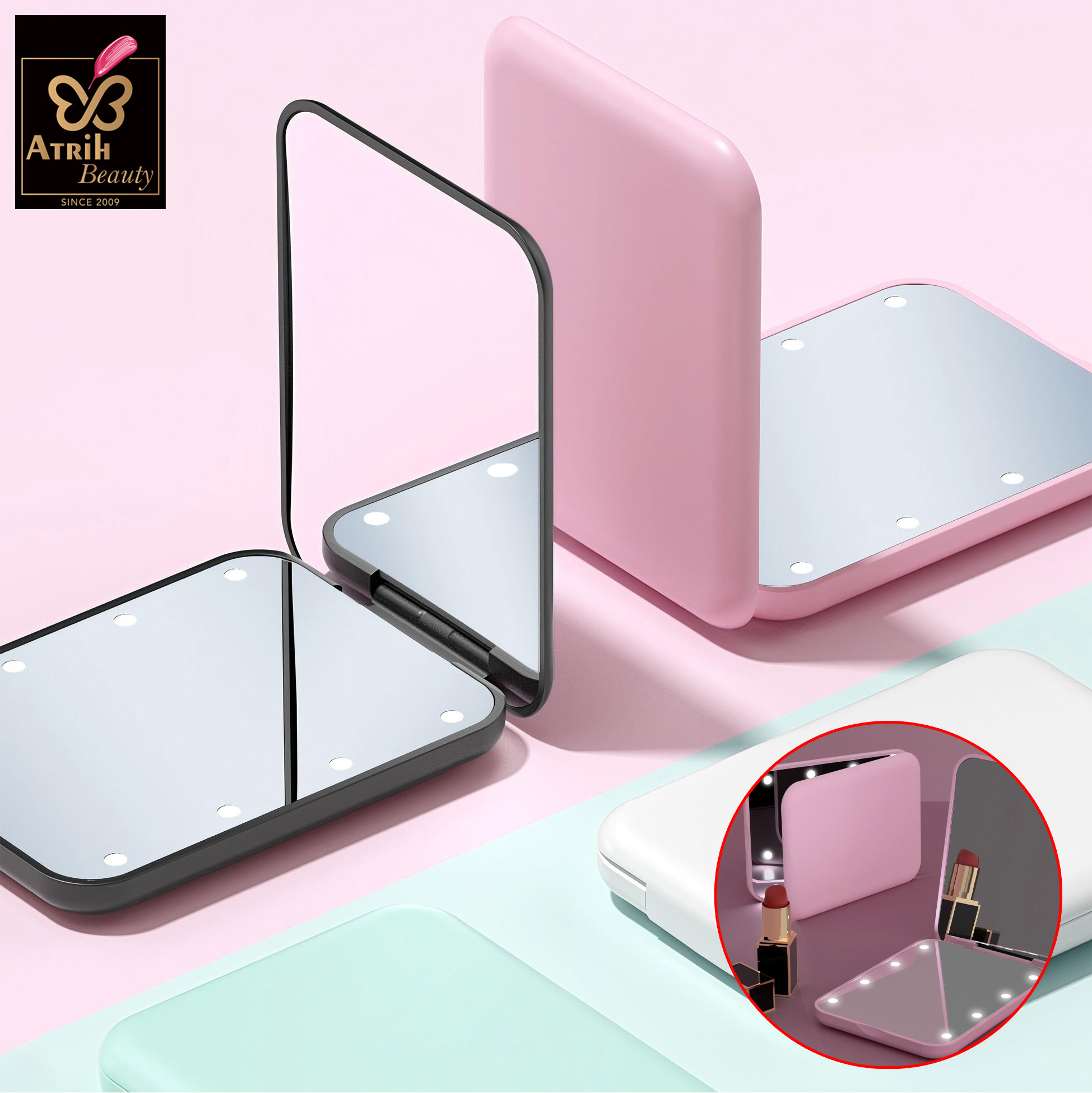 Foldable LED Makeup Mirror 