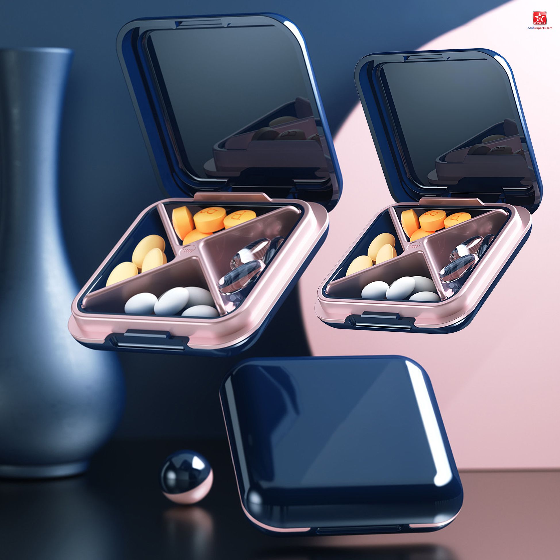 Portable Compartment Pill Organizer