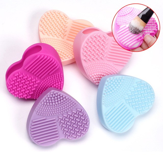Heart Shaped Silicone Makeup Brush Cleaner