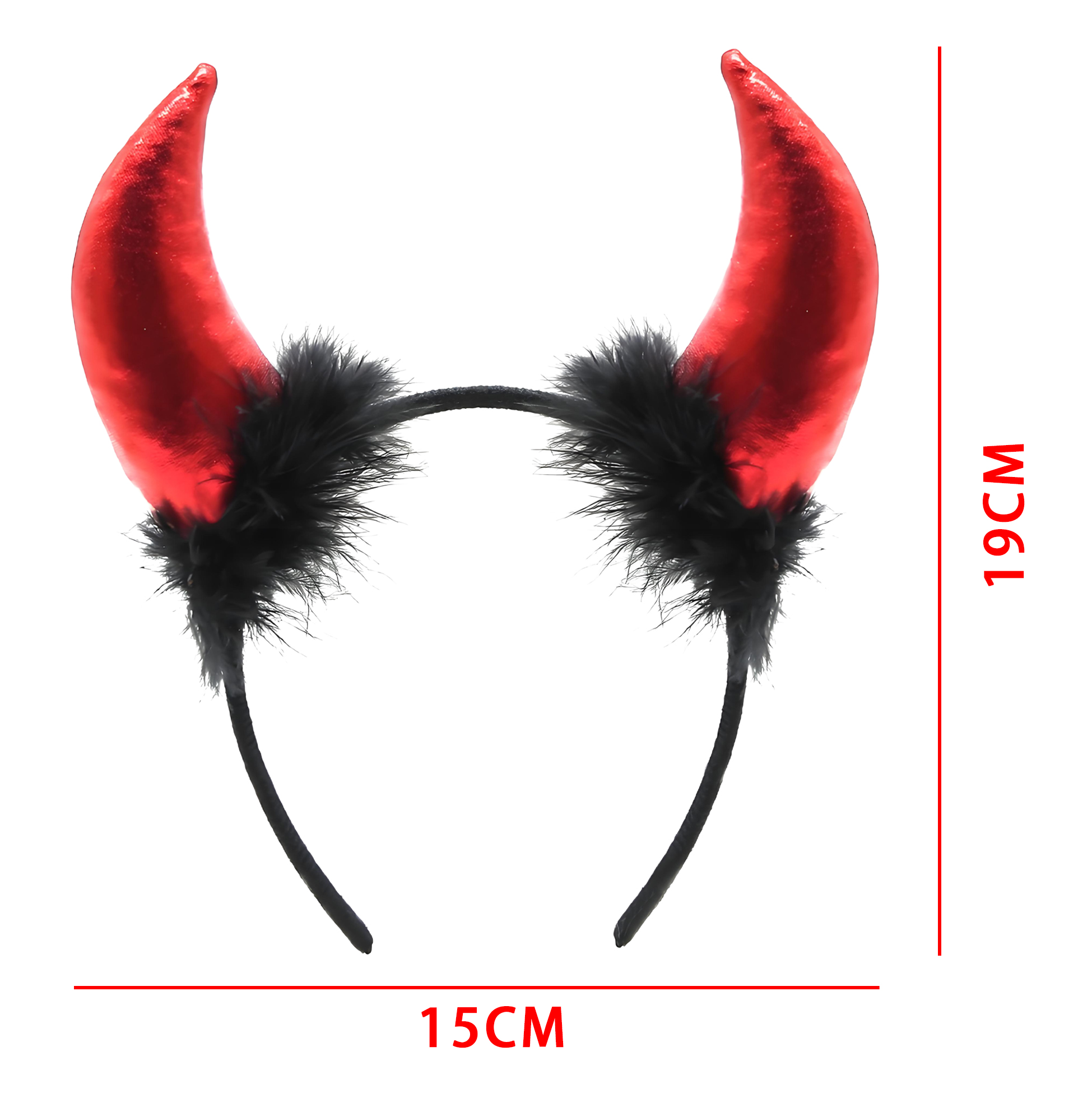 Devil Horns Headband with Furry Base
