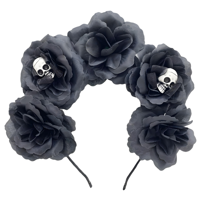 Skull Flower Headband for Halloween