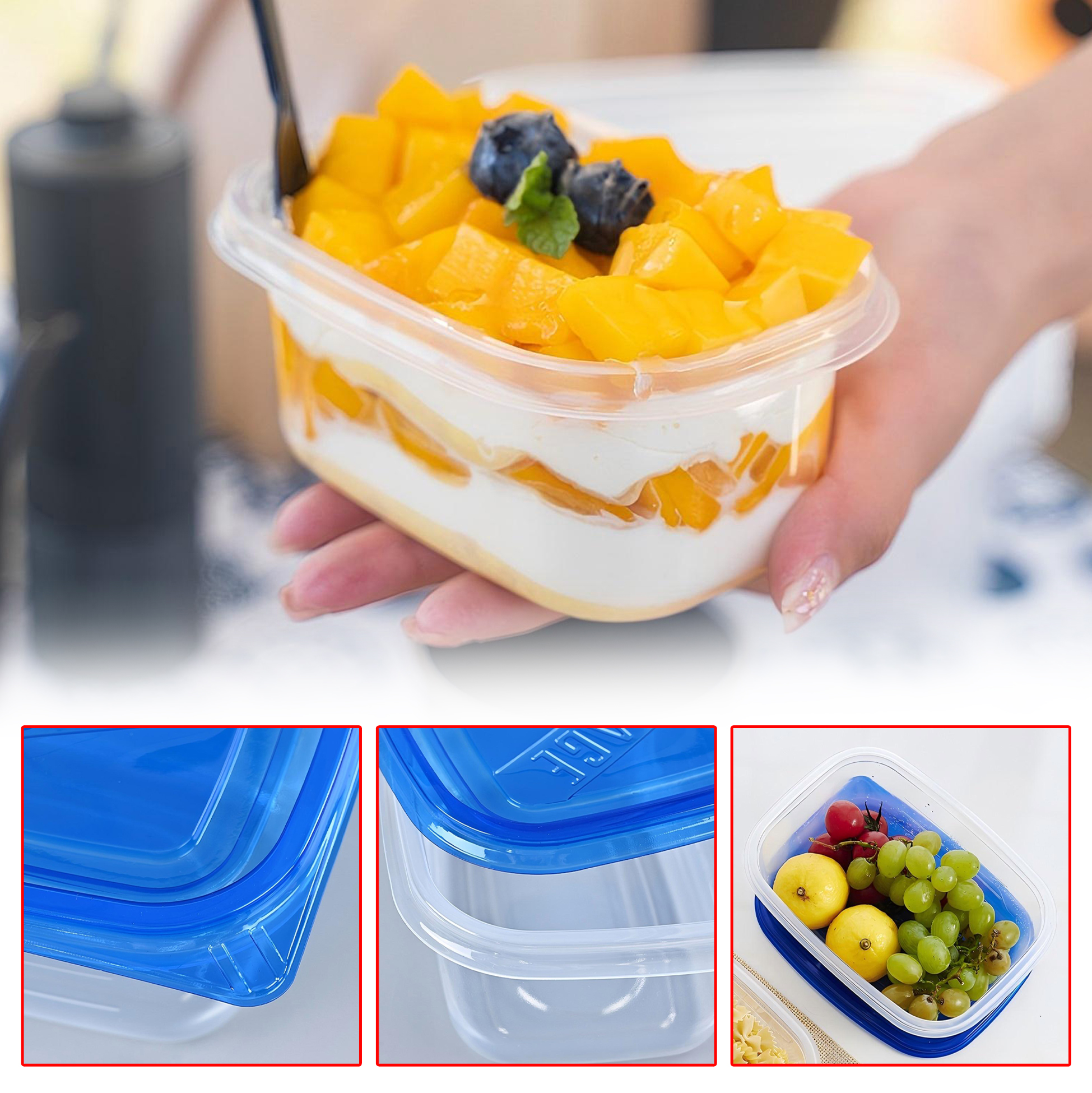 Rectangular Plastic Storage Container 