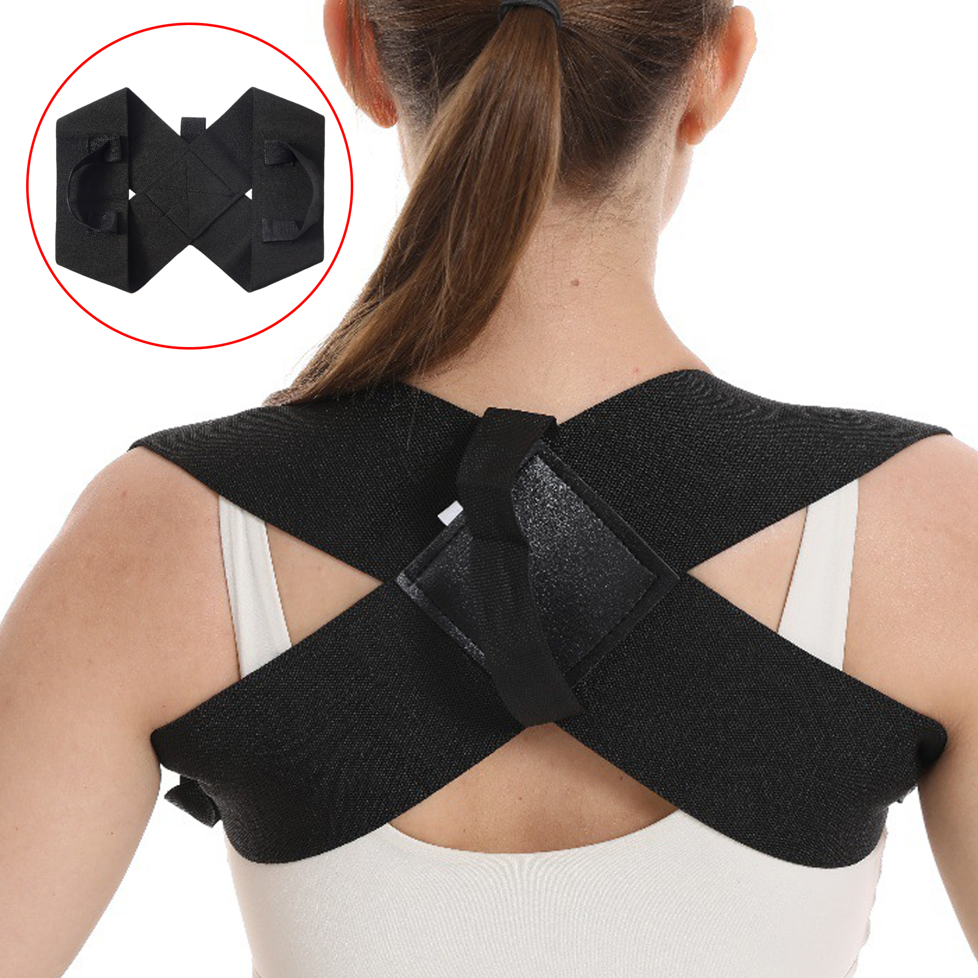 Unisex Black Posture Corrector