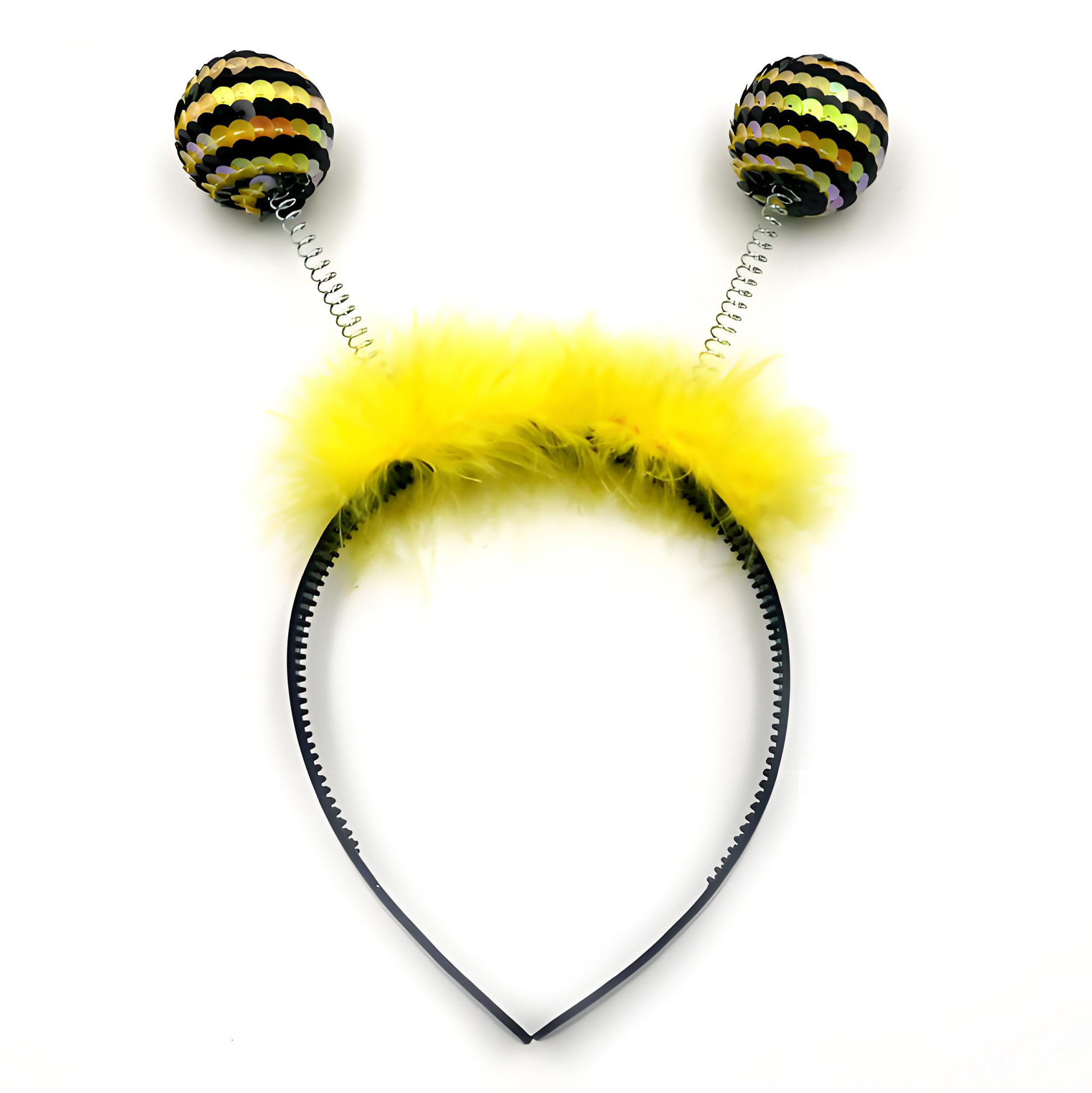 Bee - inspired Headband with Sequined Balls