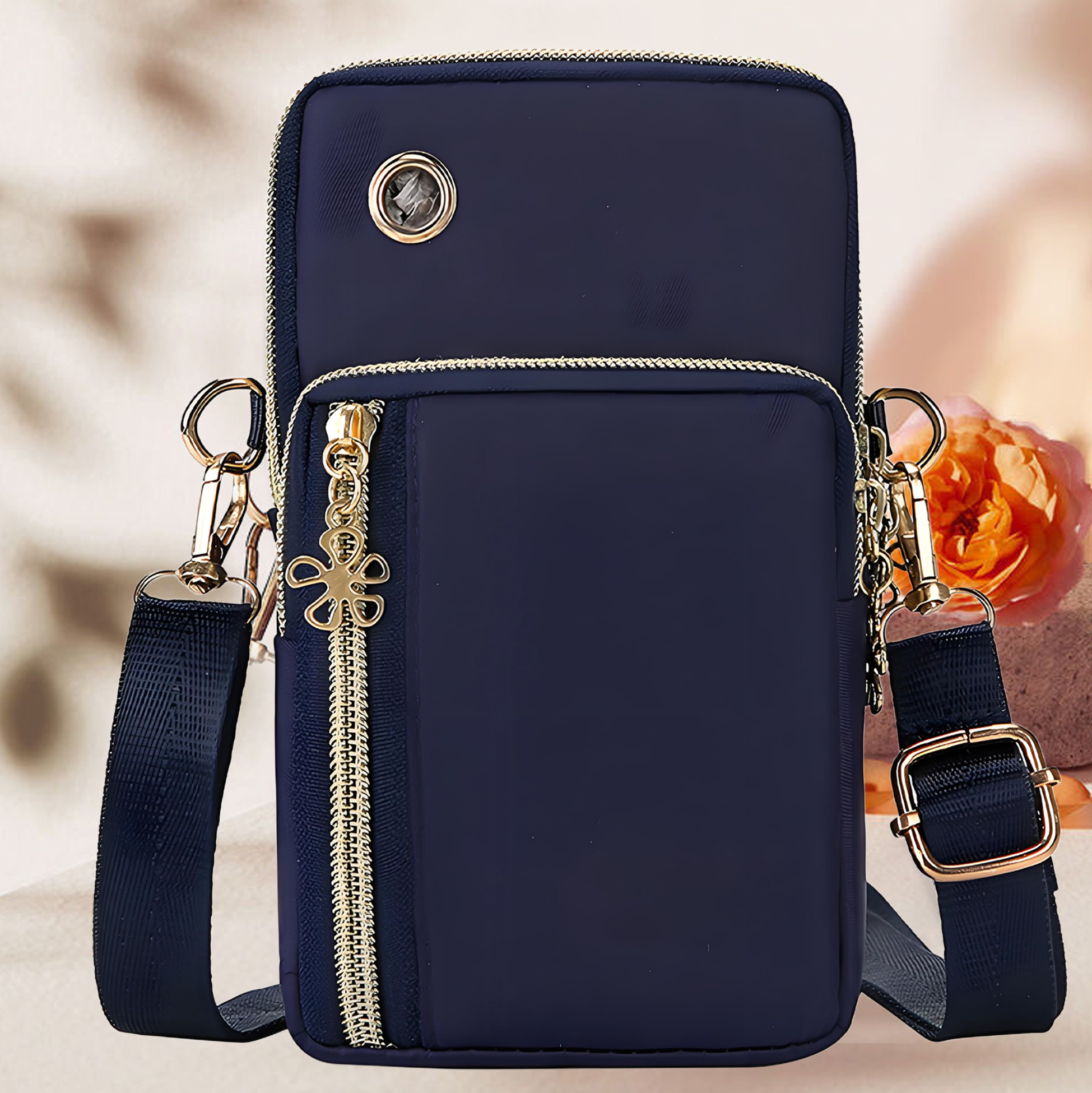 Purple Crossbody Phone Bag with Adjustable Strap
