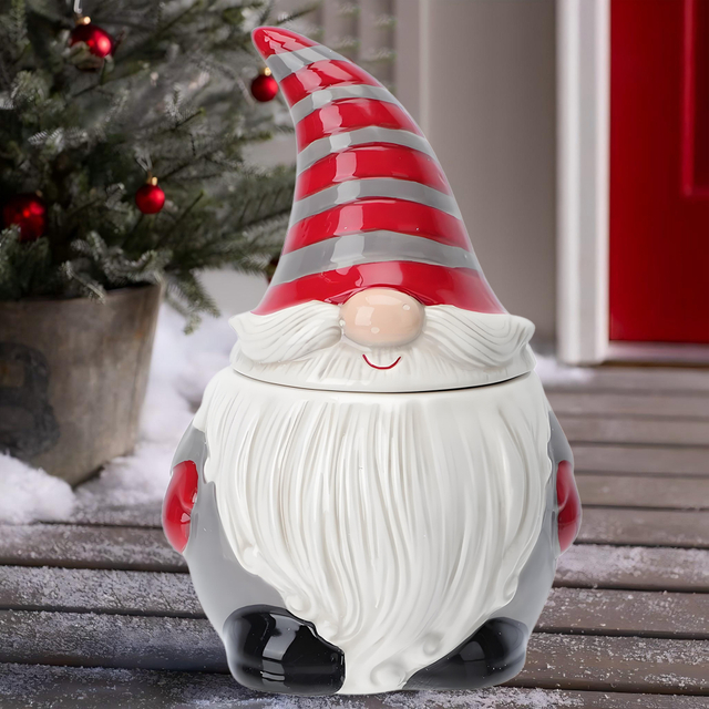 Christmas Themed Gnome Shaped Ceramic Kitchen Storage 
