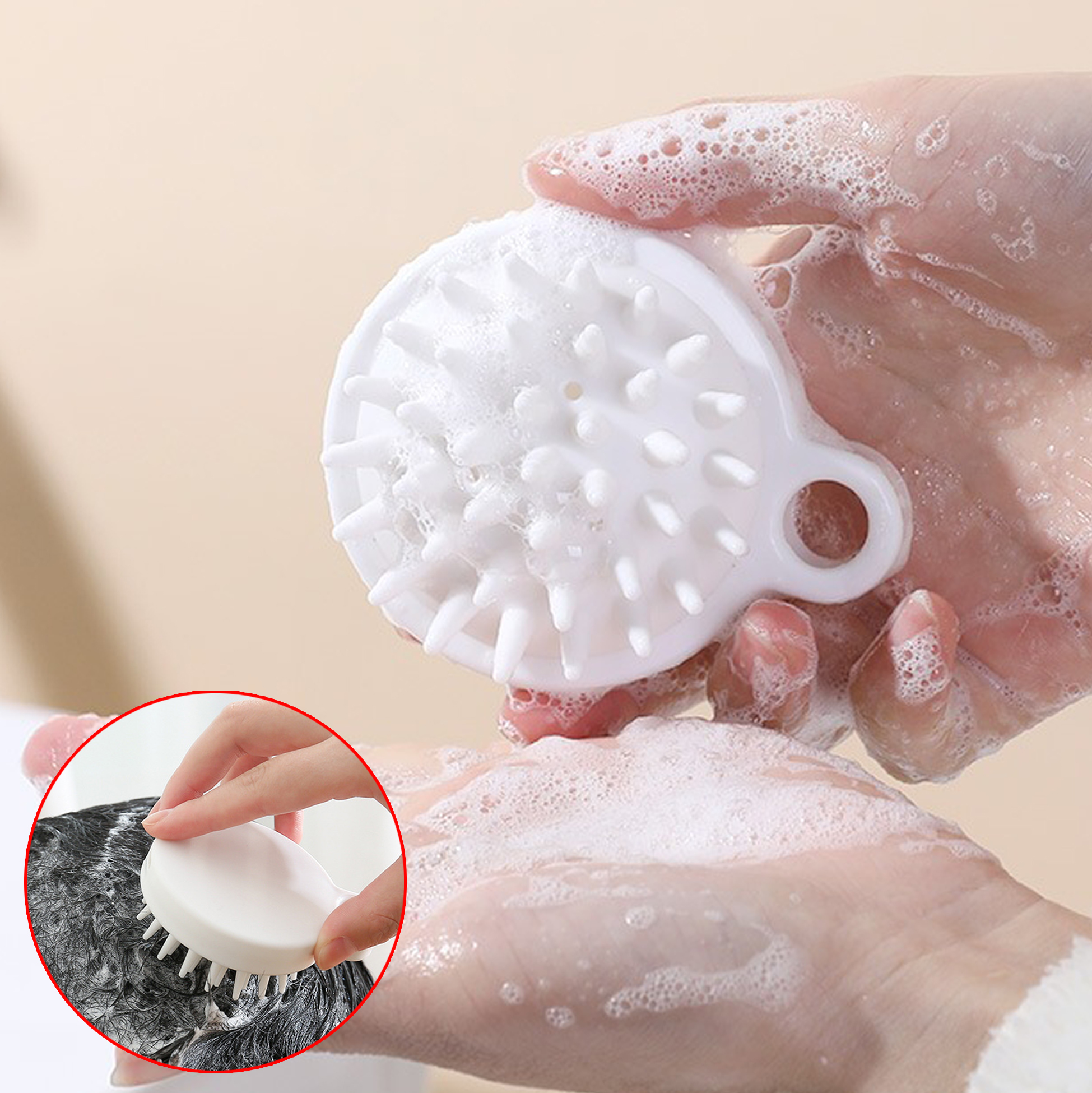 Silicone Scalp Massage And Shampoo Brush