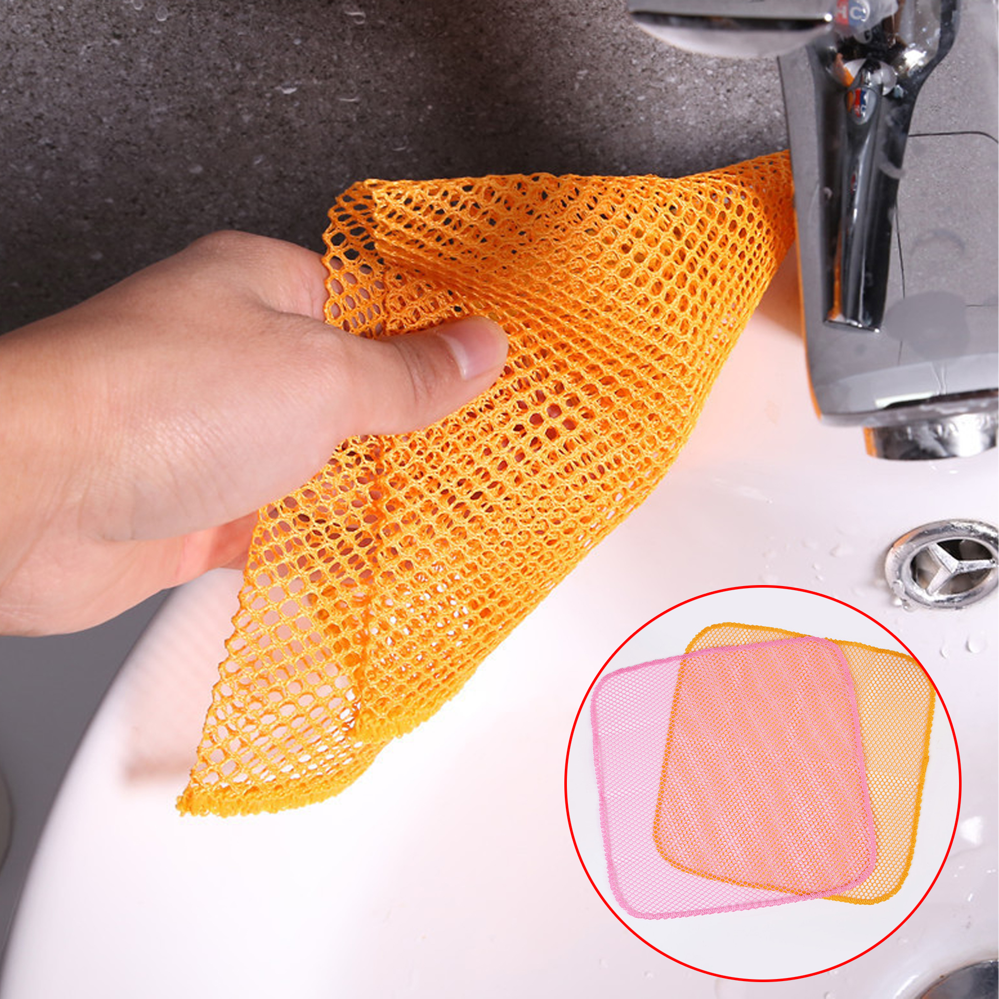 Colorful Mesh Kitchen Cleaning Cloths