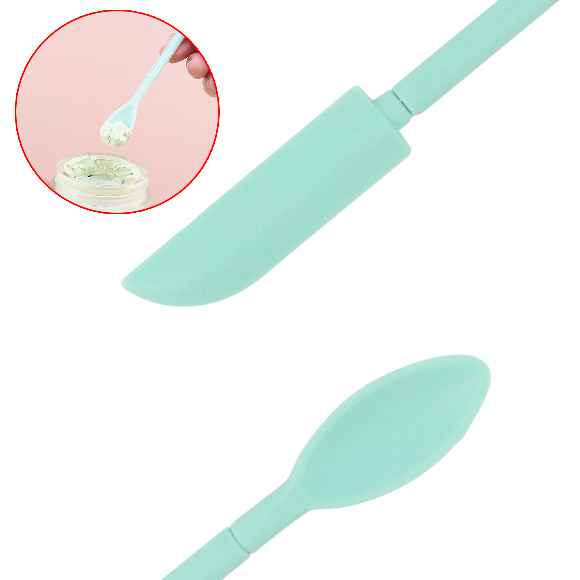 2pcs Colorful Silicone And Stainless Steel Spatula Set