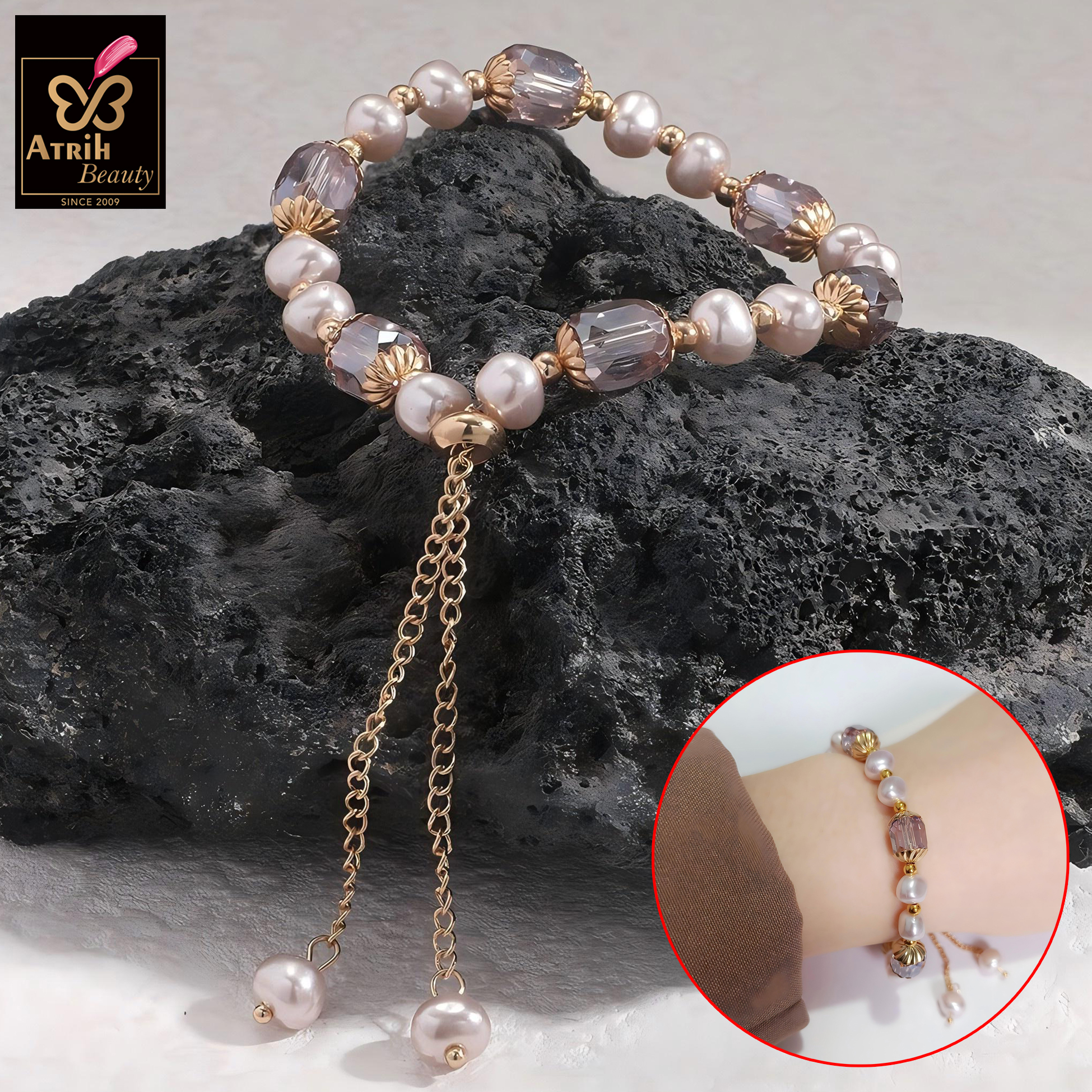 Pearl & Crystal Bracelet 