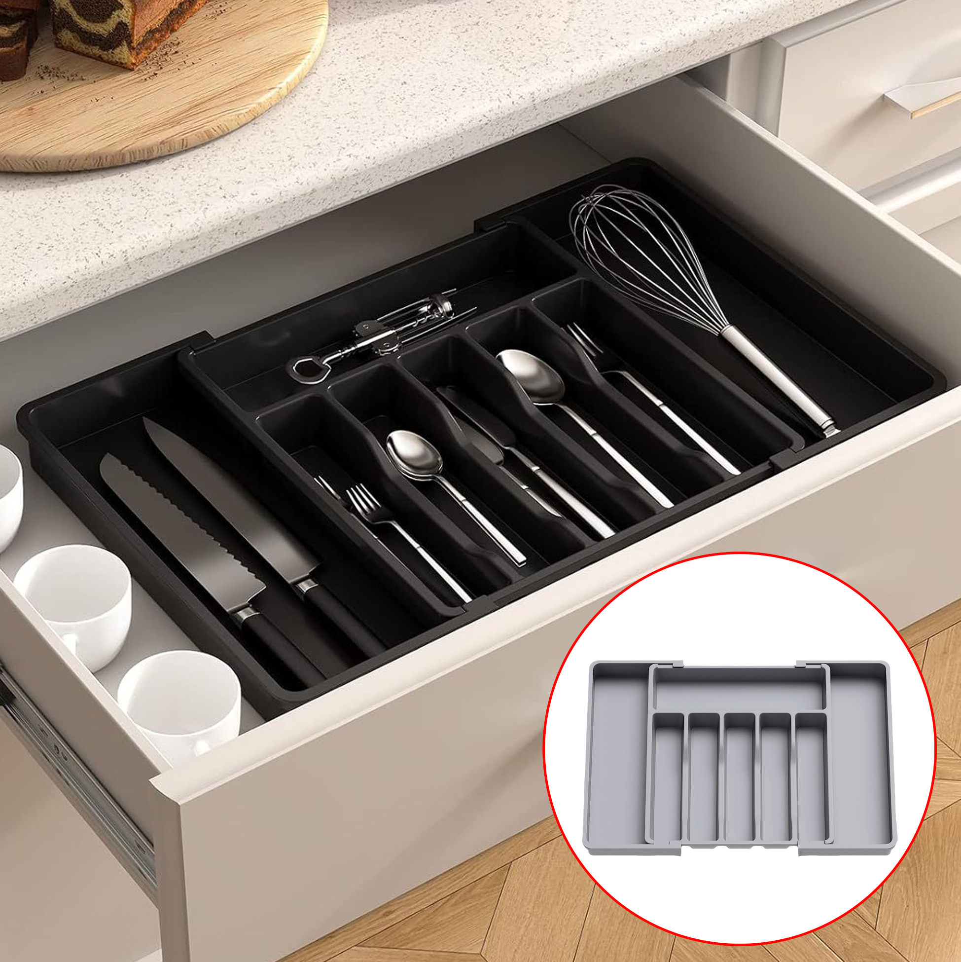 Expandable Kitchen Drawer Organizer